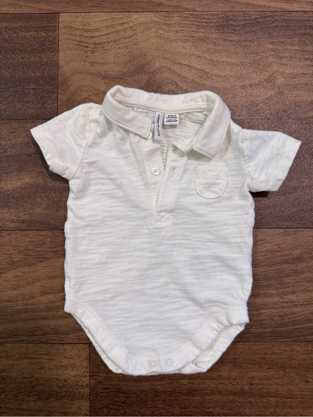 Janie and Jack White Baby Polo Bodysuit